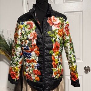 Sharif Quilted Floral Puffer Jacket M/L